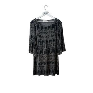 4 Love and Liberty Burnout Velvet Silk Blend Dress | Flutter Sleeve Size S